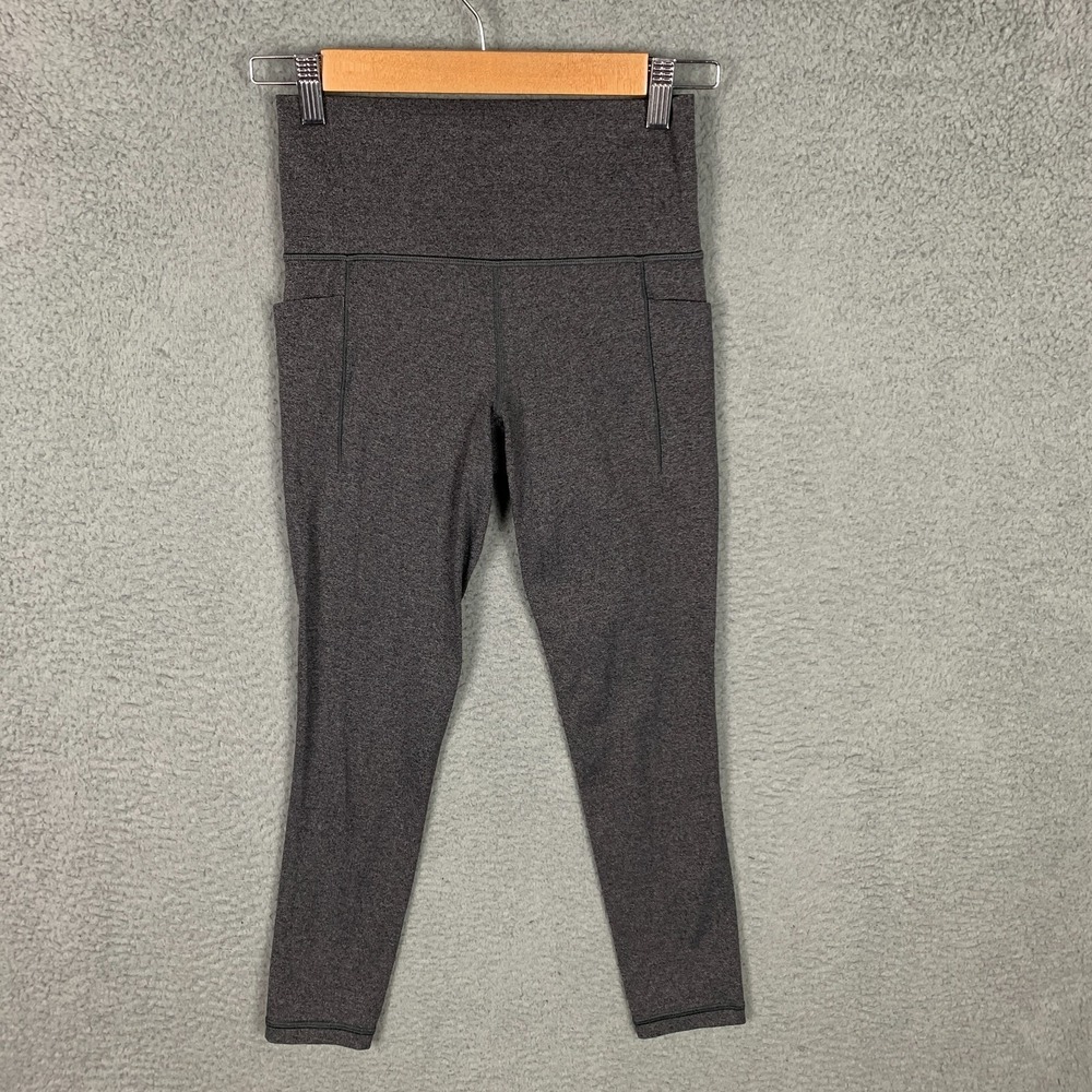 Athleta Salutation 7/8 Tights Women's XS Stash Pocket II High Rise Gray